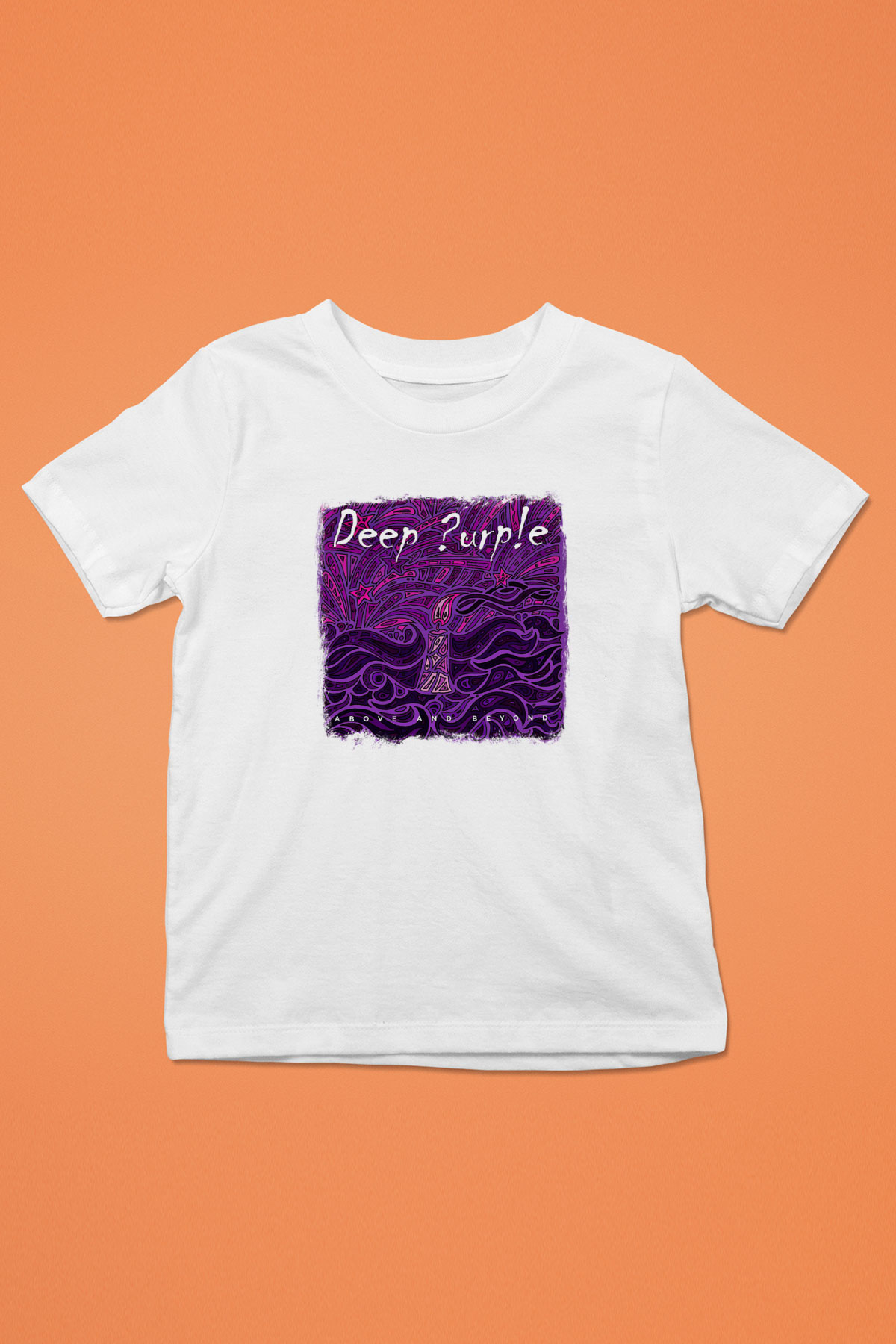 Deep Purple Baskılı Unisex Beyaz Çocuk Tişört