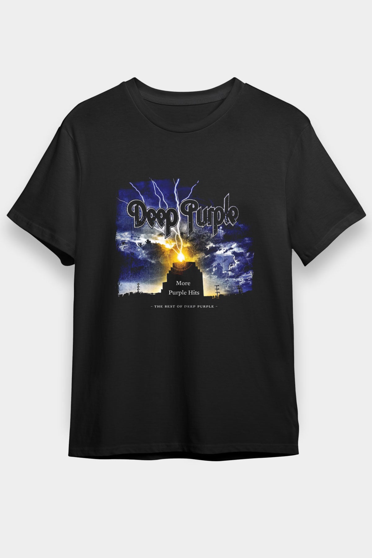 Deep Purple Baskılı Unisex Siyah Tişört