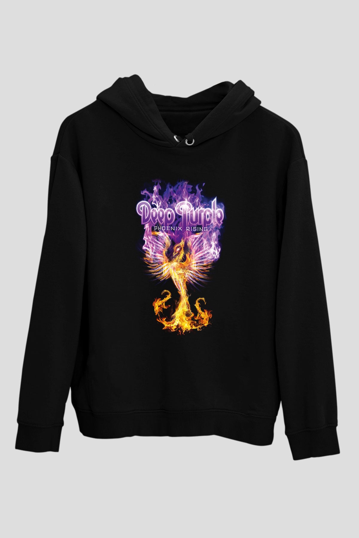 Deep Purple Siyah Unisex Hoodie