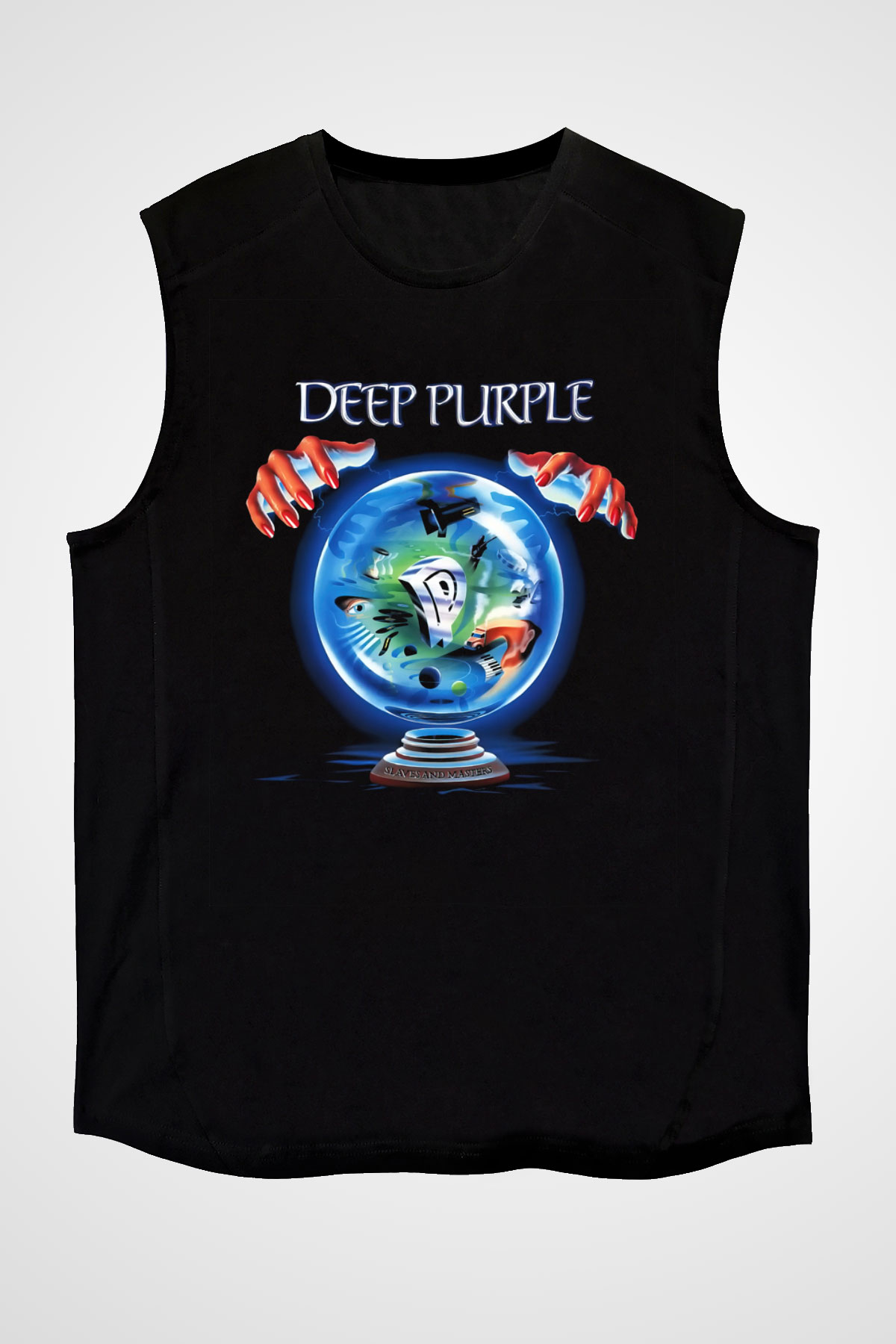 Deep Purple Siyah Unisex Kolsuz Tişört