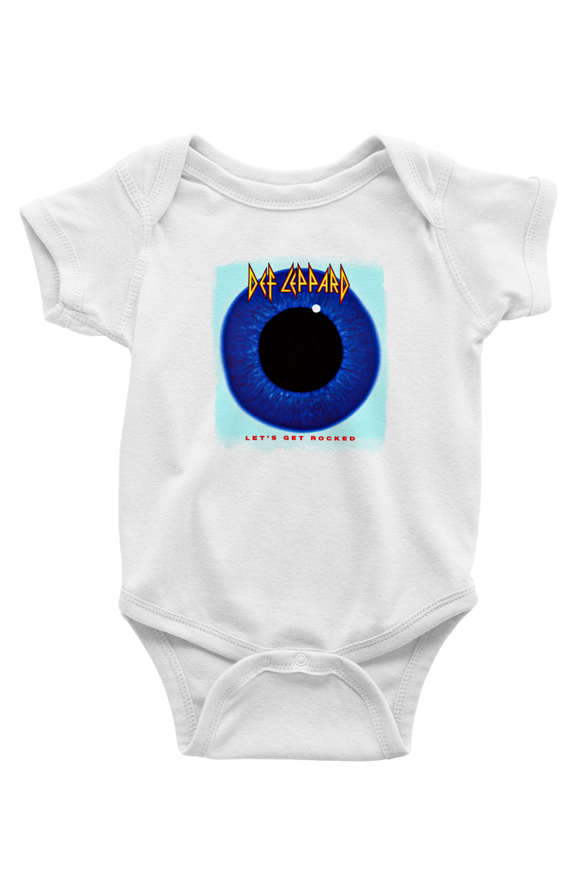 Def Leppard Baskılı Unisex Beyaz Bebek Body - Zıbın