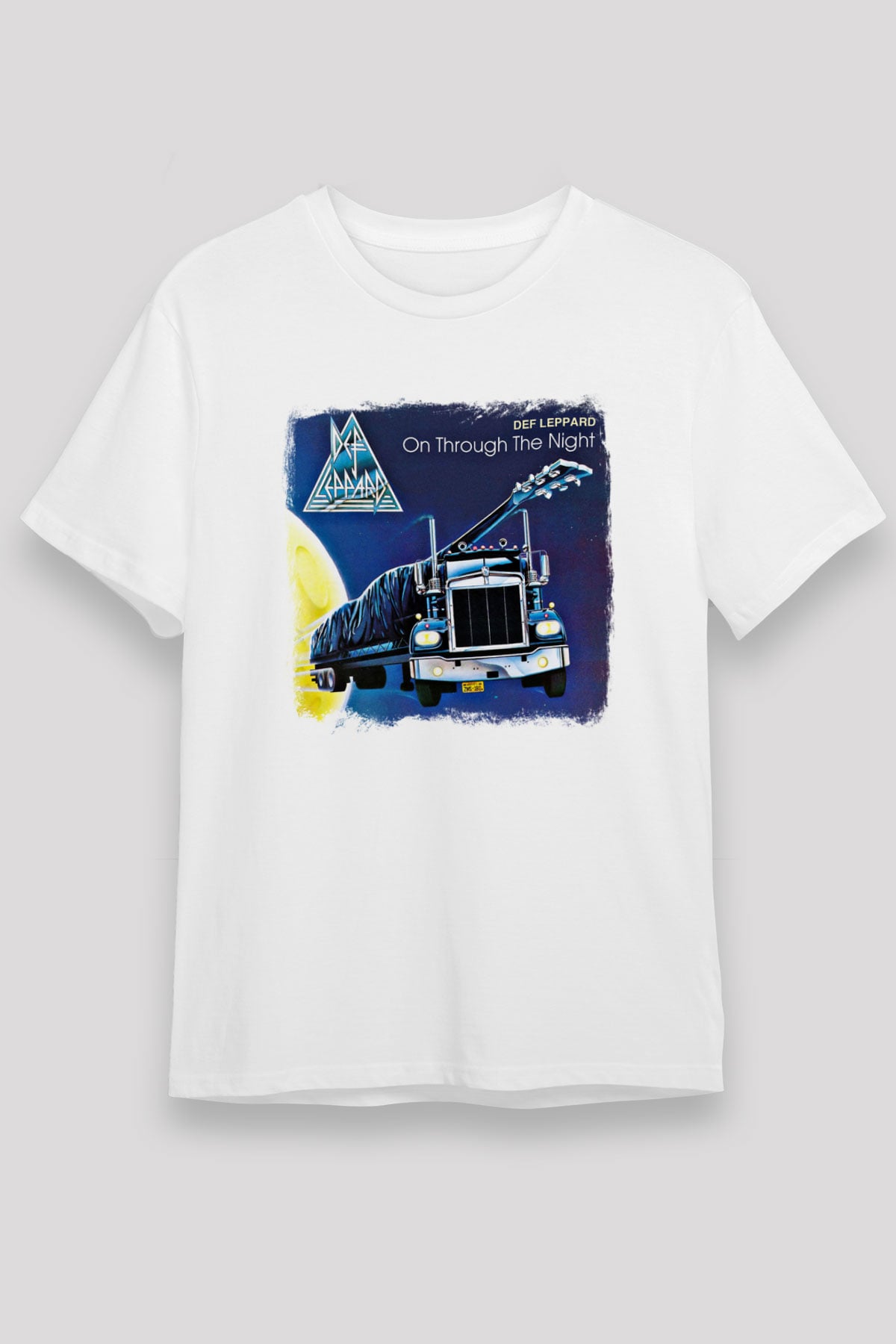 Def Leppard Baskılı Unisex Beyaz Tişört