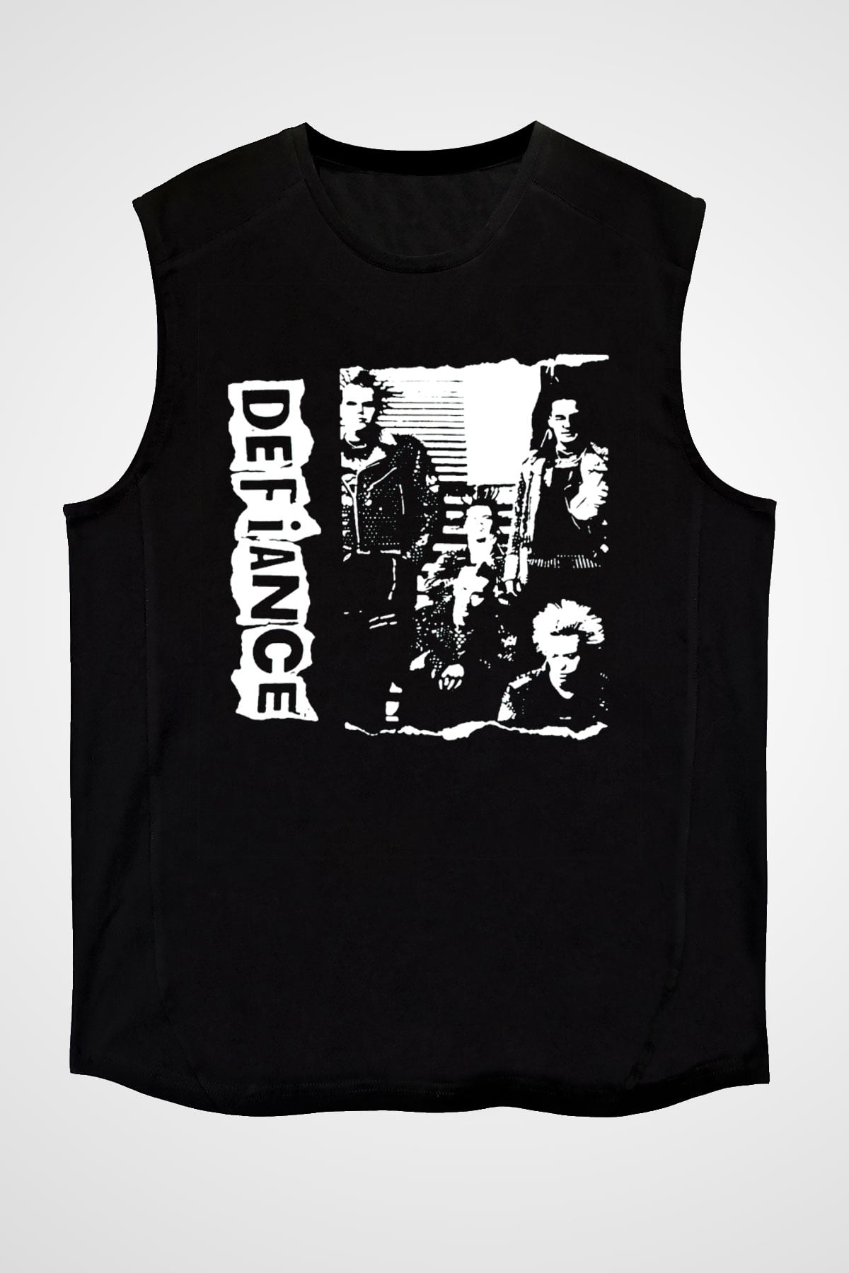 Defiance Siyah Unisex Kolsuz Tişört