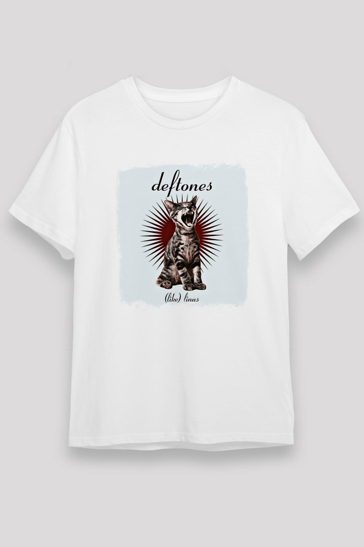 Deftones Baskılı Unisex Beyaz Tişört