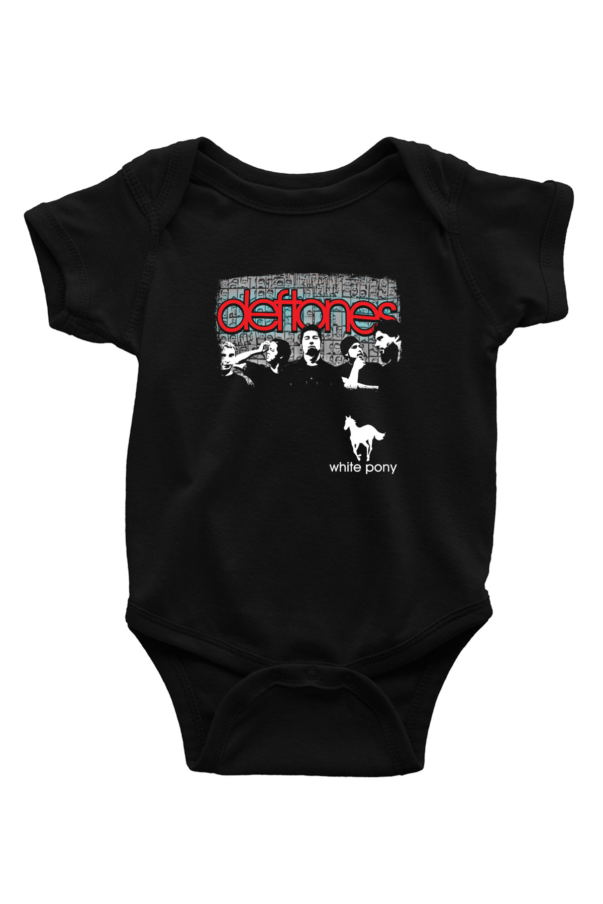 Deftones Baskılı Unisex Siyah Bebek Body - Zıbın