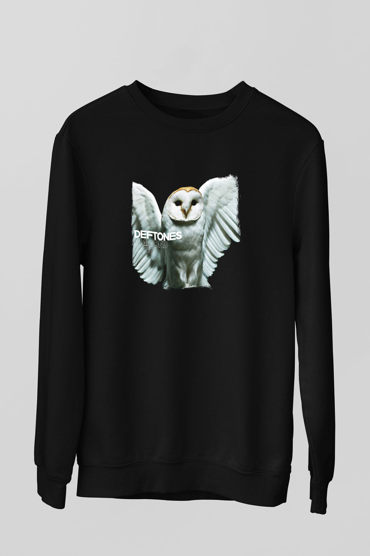 Deftones Baskılı Unisex Siyah Sweatshirt