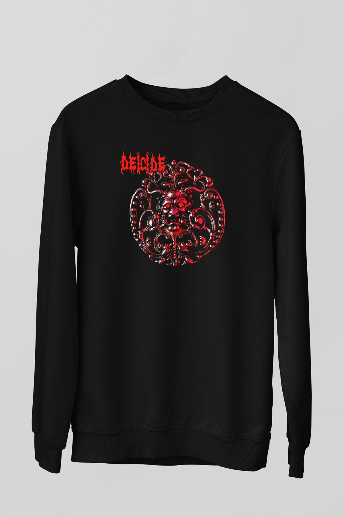 Deicide Baskılı Unisex Siyah Sweatshirt