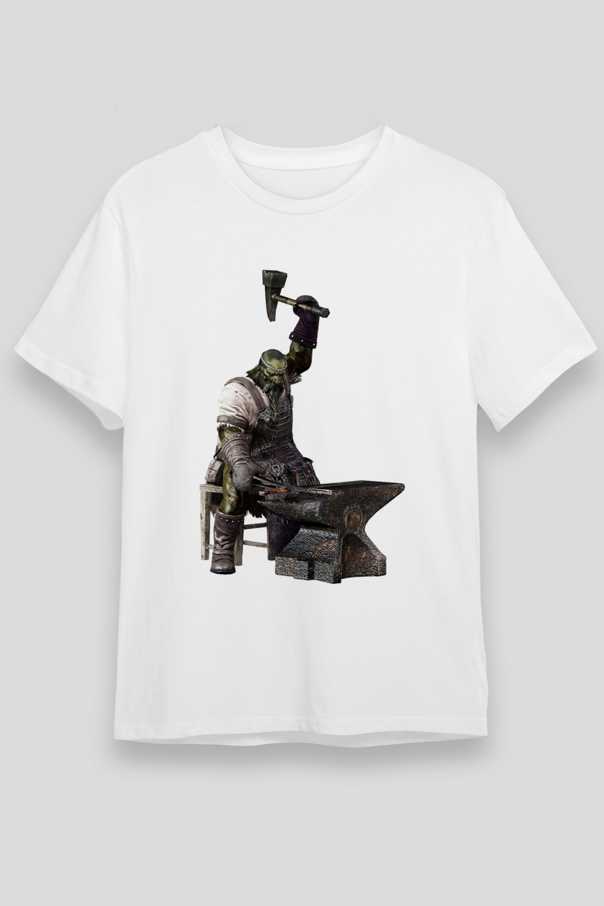 Demirci Beyaz Unisex Tişört T-Shirt - TişörtFabrikası
