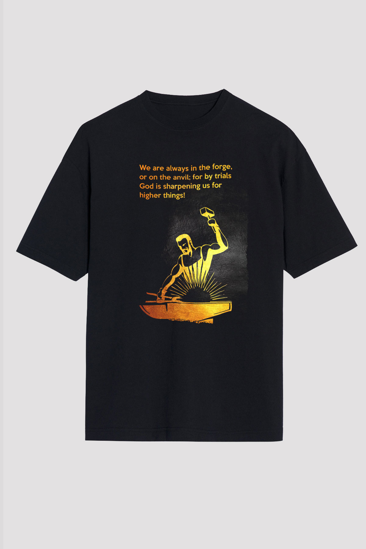 Demirci Siyah Unisex Tişört T-Shirt - TişörtFabrikası