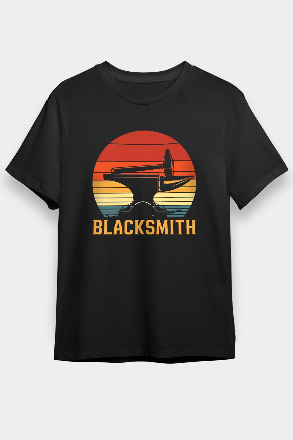 Demirci Siyah Unisex Tişört T-Shirt - TişörtFabrikası