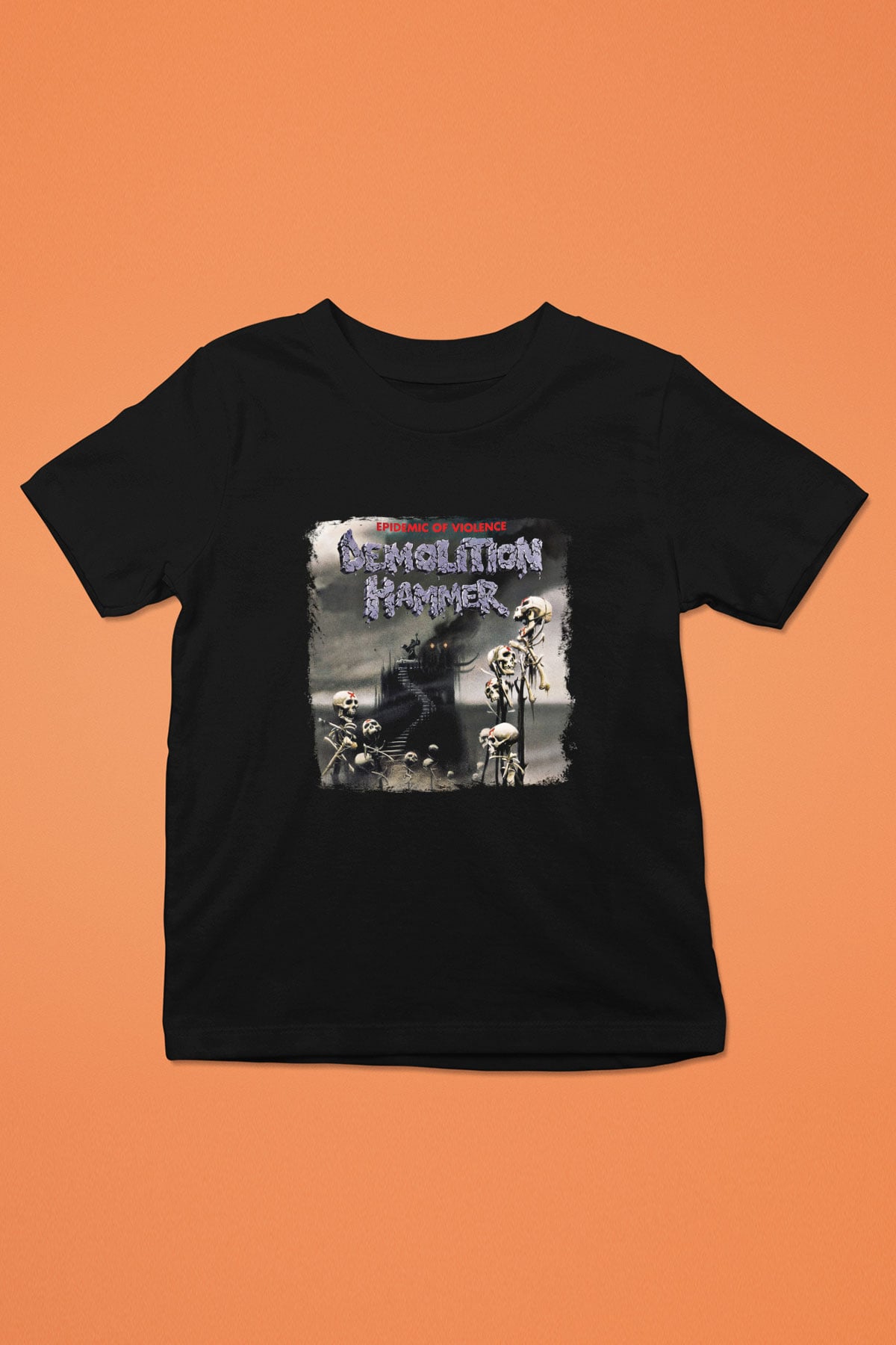 Demolition Hammer Baskılı Unisex Siyah Çocuk Tişört