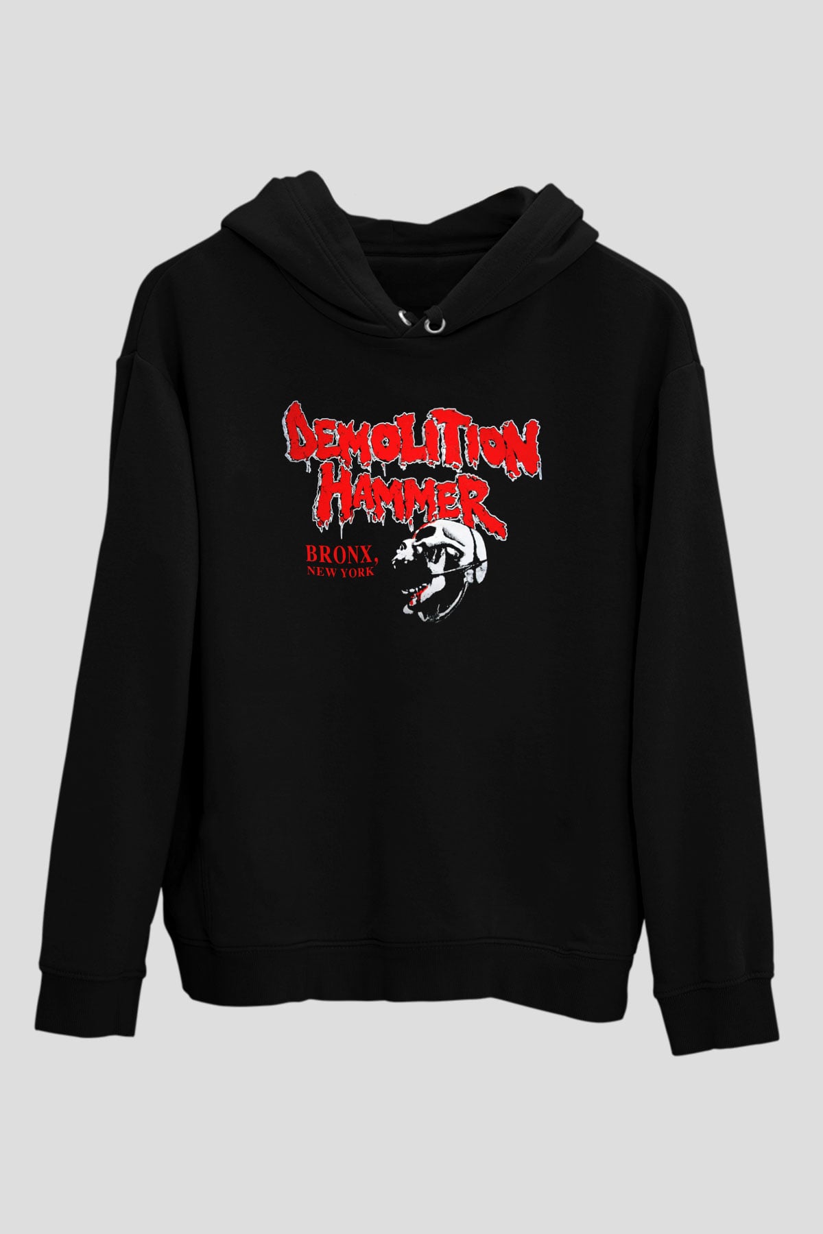 Demolition Hammer Siyah Unisex Hoodie