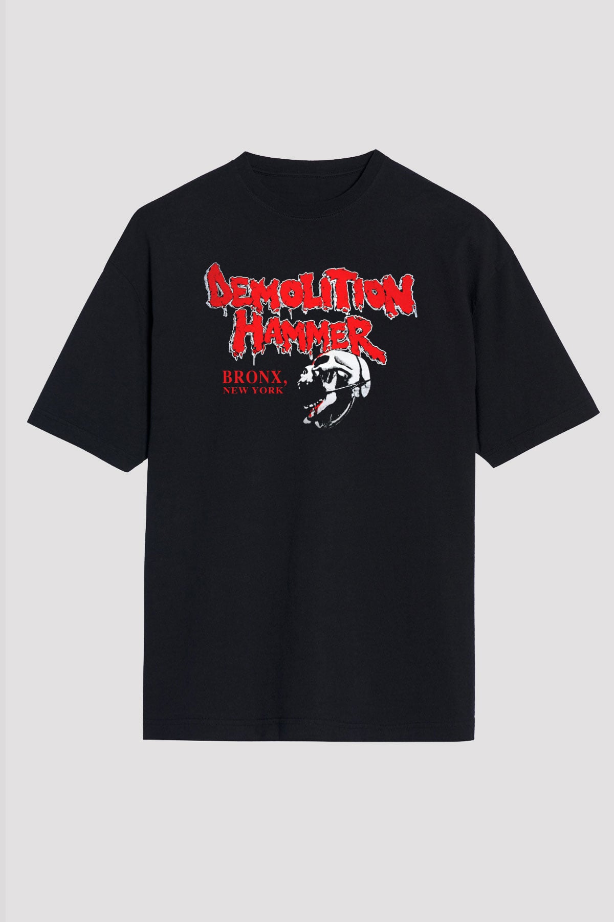 Demolition Hammer Siyah Unisex Oversize Tişört T-Shirt
