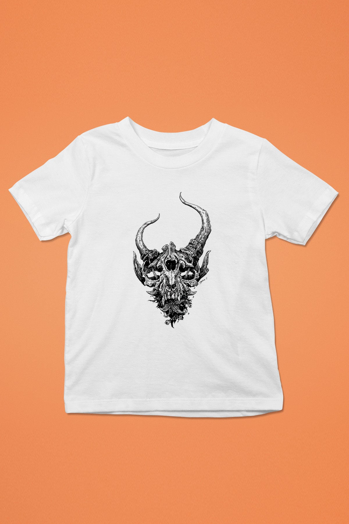 Demon Hunter Baskılı Beyaz Unisex Beyaz Çocuk Tişört - Tshirt