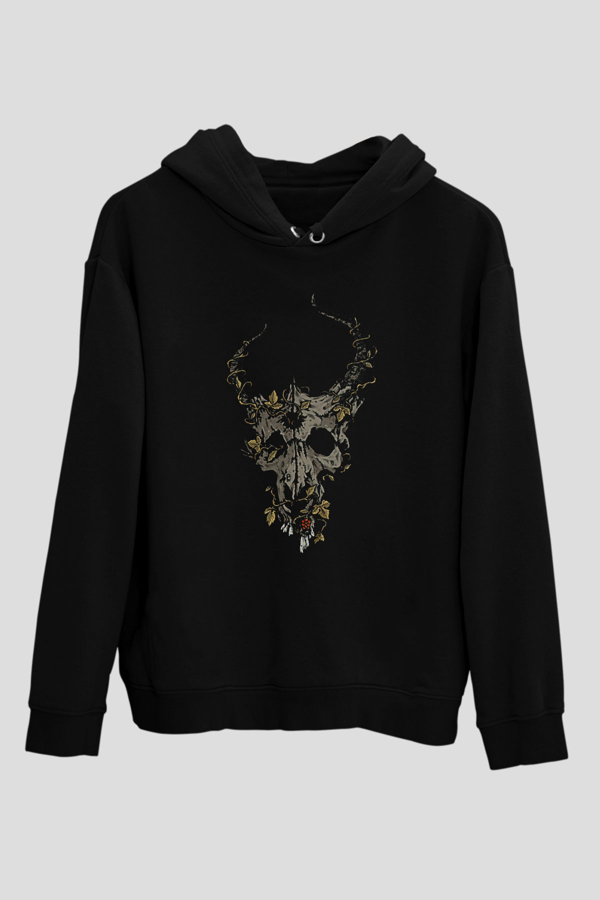 Demon Hunter Baskılı Unisex Siyah Kapüşonlu Sweatshirt