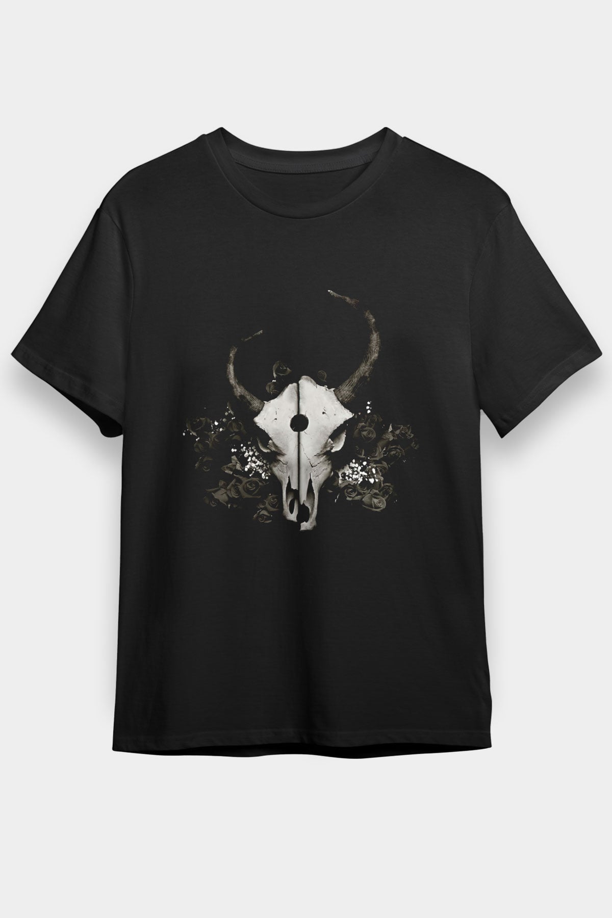 Demon Hunter Baskılı Unisex Siyah Tişört - Tshirt
