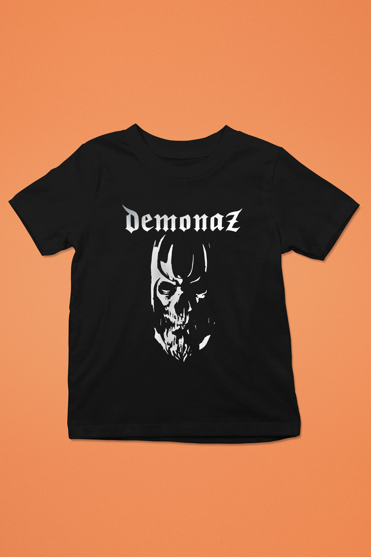 Demonaz Baskılı Unisex Siyah Çocuk Tişört