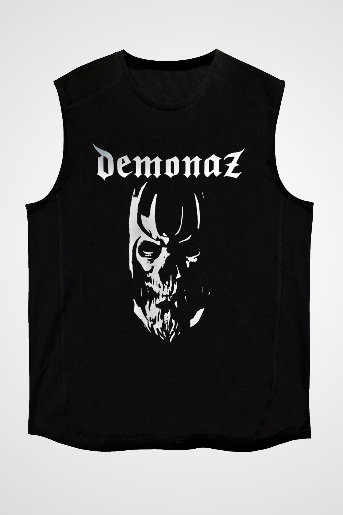 Demonaz Baskılı Unisex Siyah Kolsuz Tişört