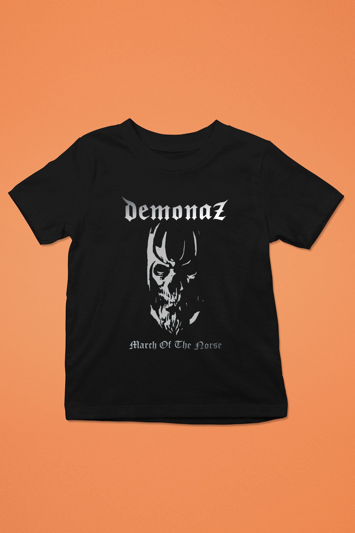 Demonaz Siyah Unisex Çocuk Tişört