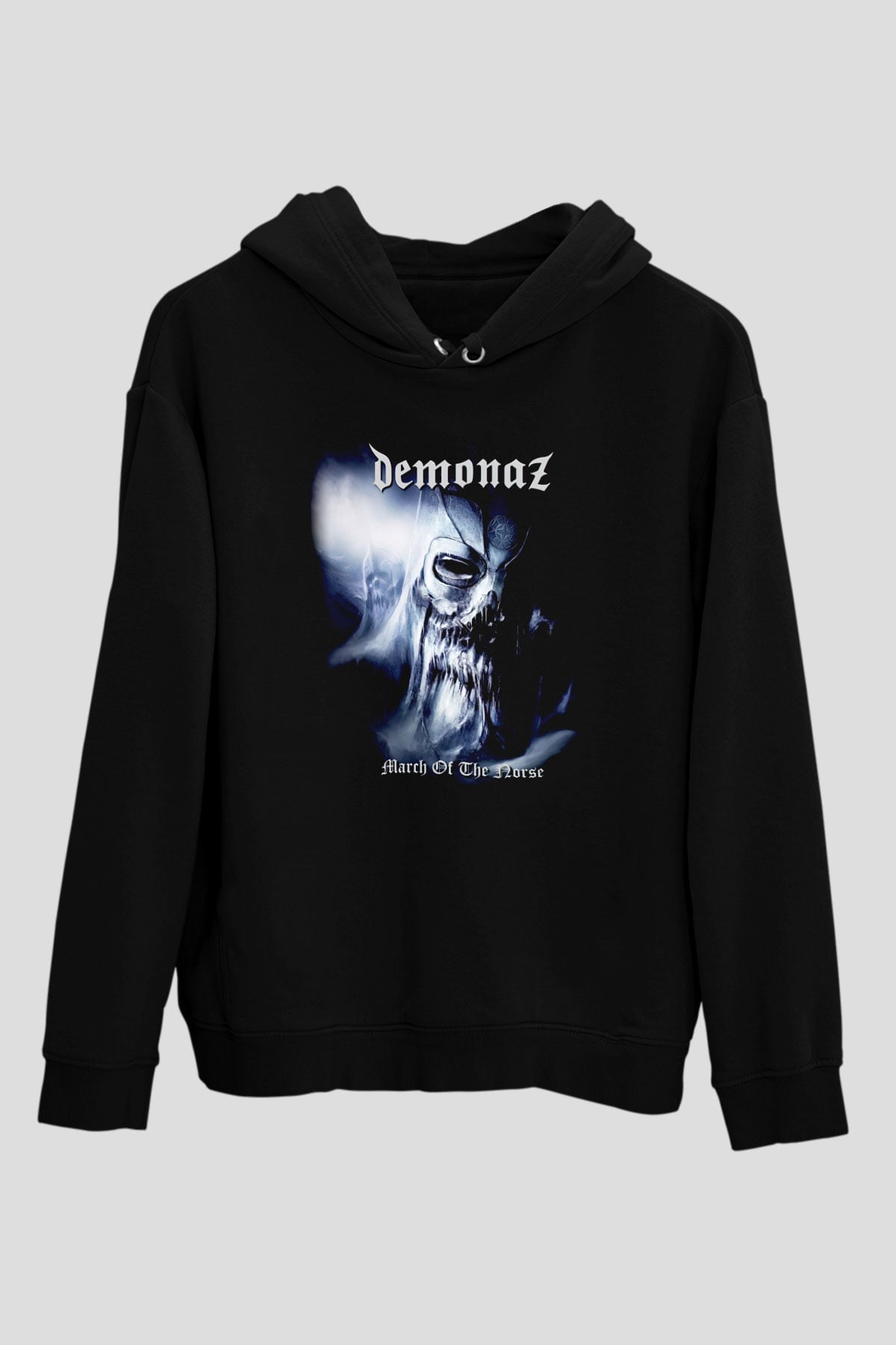 Demonaz Siyah Unisex Kapüşonlu Sweatshirt