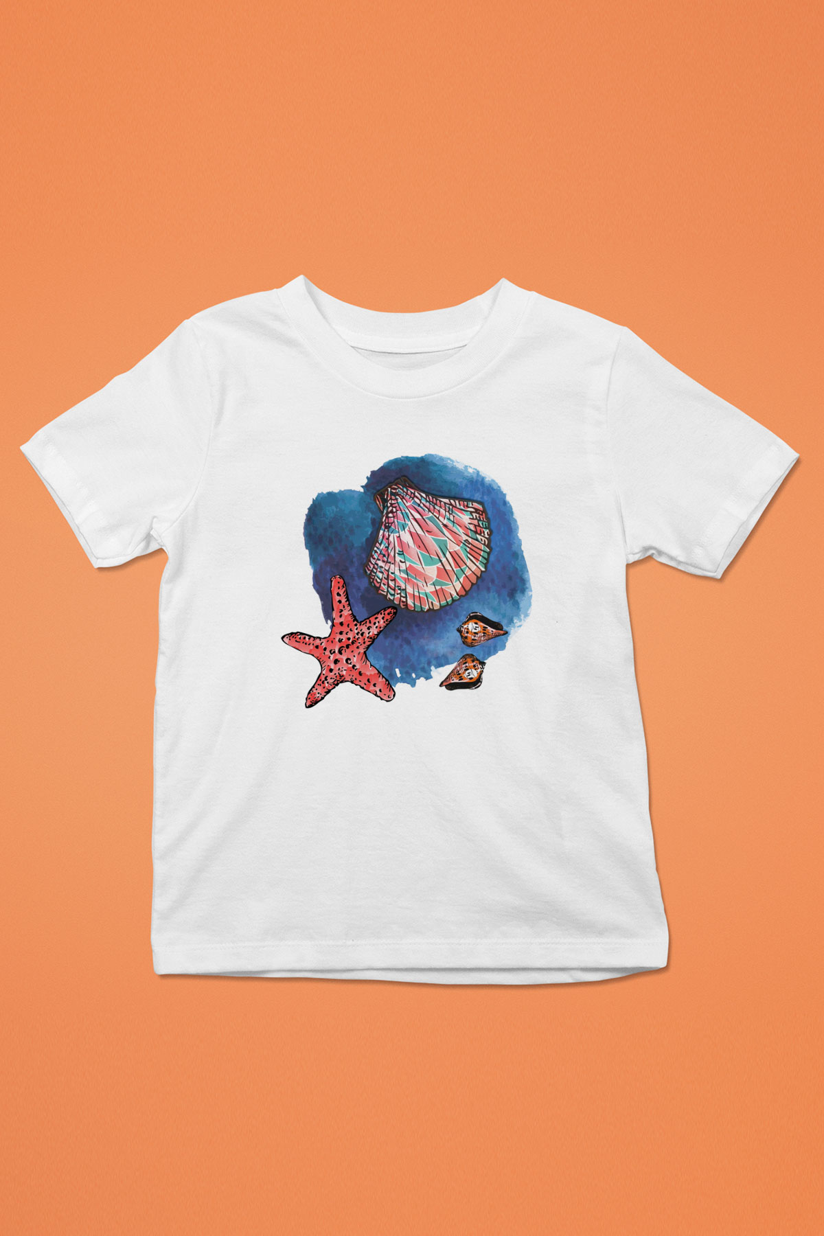 Deniz canlıları Beyaz Unisex Çocuk Tişört