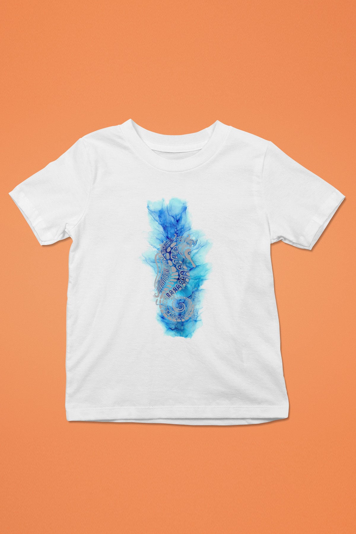 Deniz canlıları Beyaz Unisex Çocuk Tişört