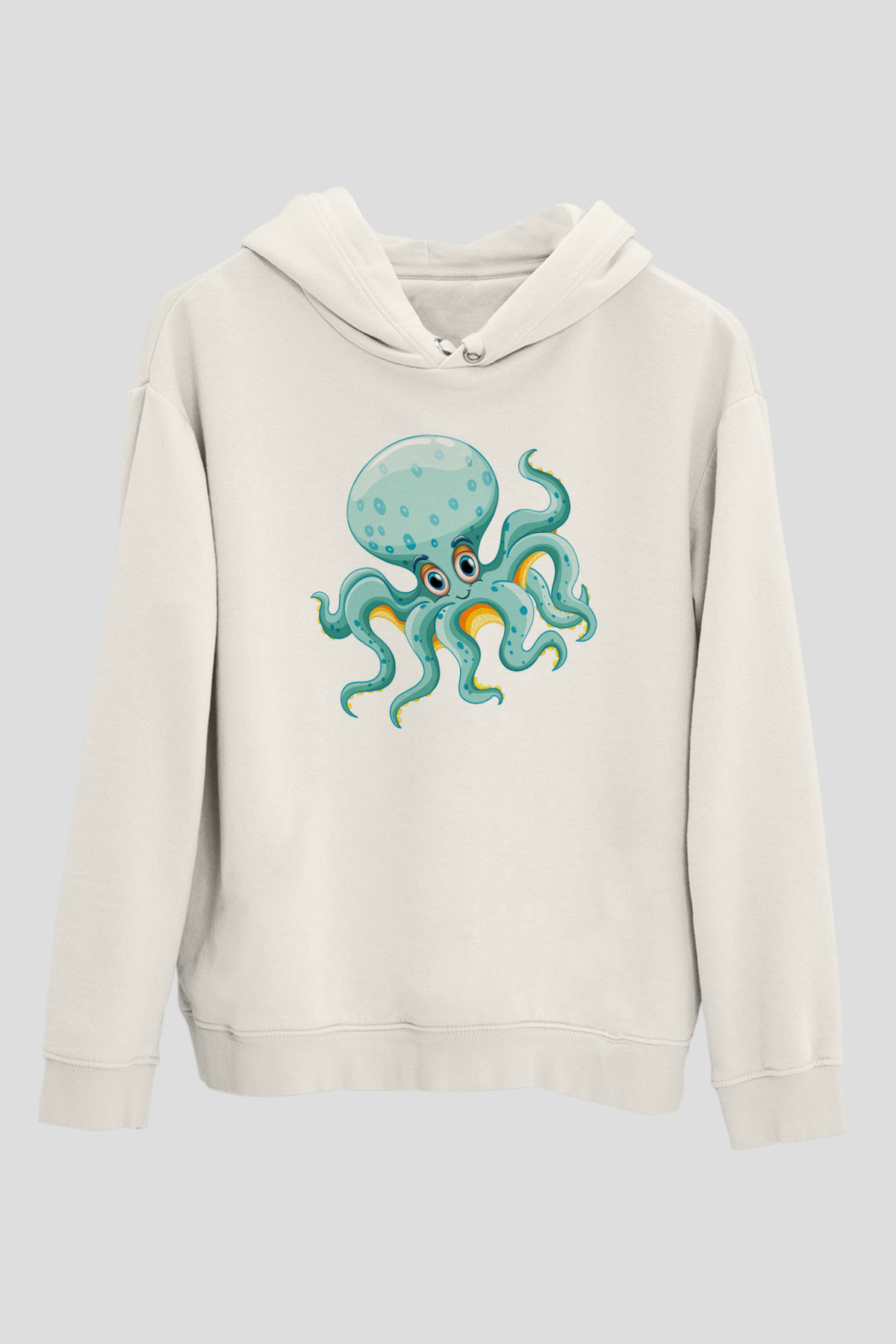 Deniz canlıları Beyaz Unisex Kapşonlu Sweatshirt
