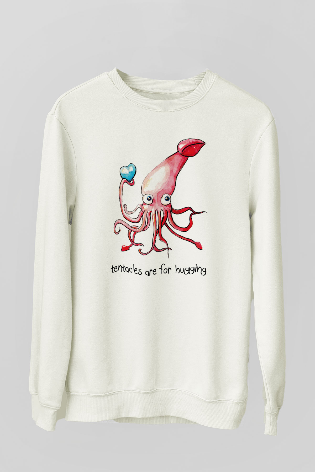 Deniz canlıları Beyaz Unisex Sweatshirt