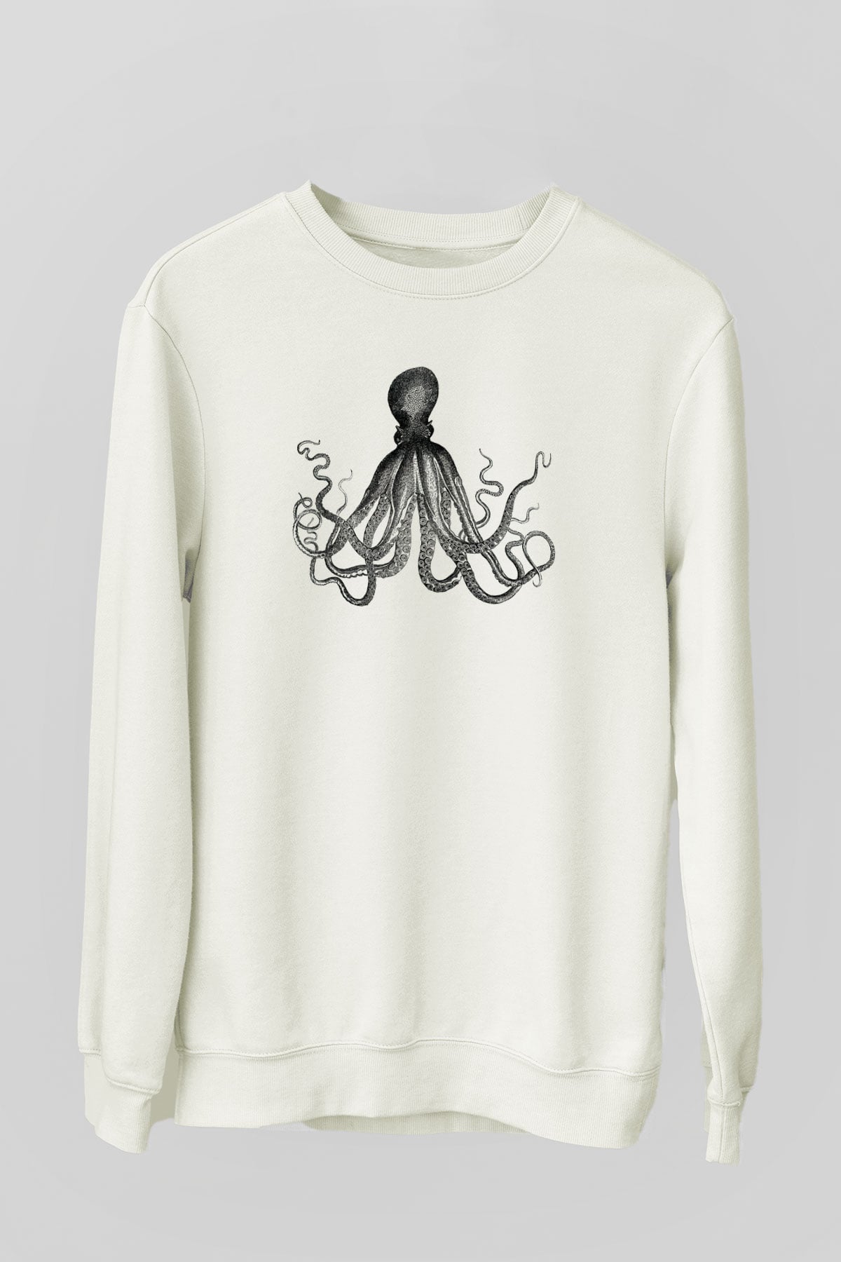 Deniz canlıları Beyaz Unisex Sweatshirt