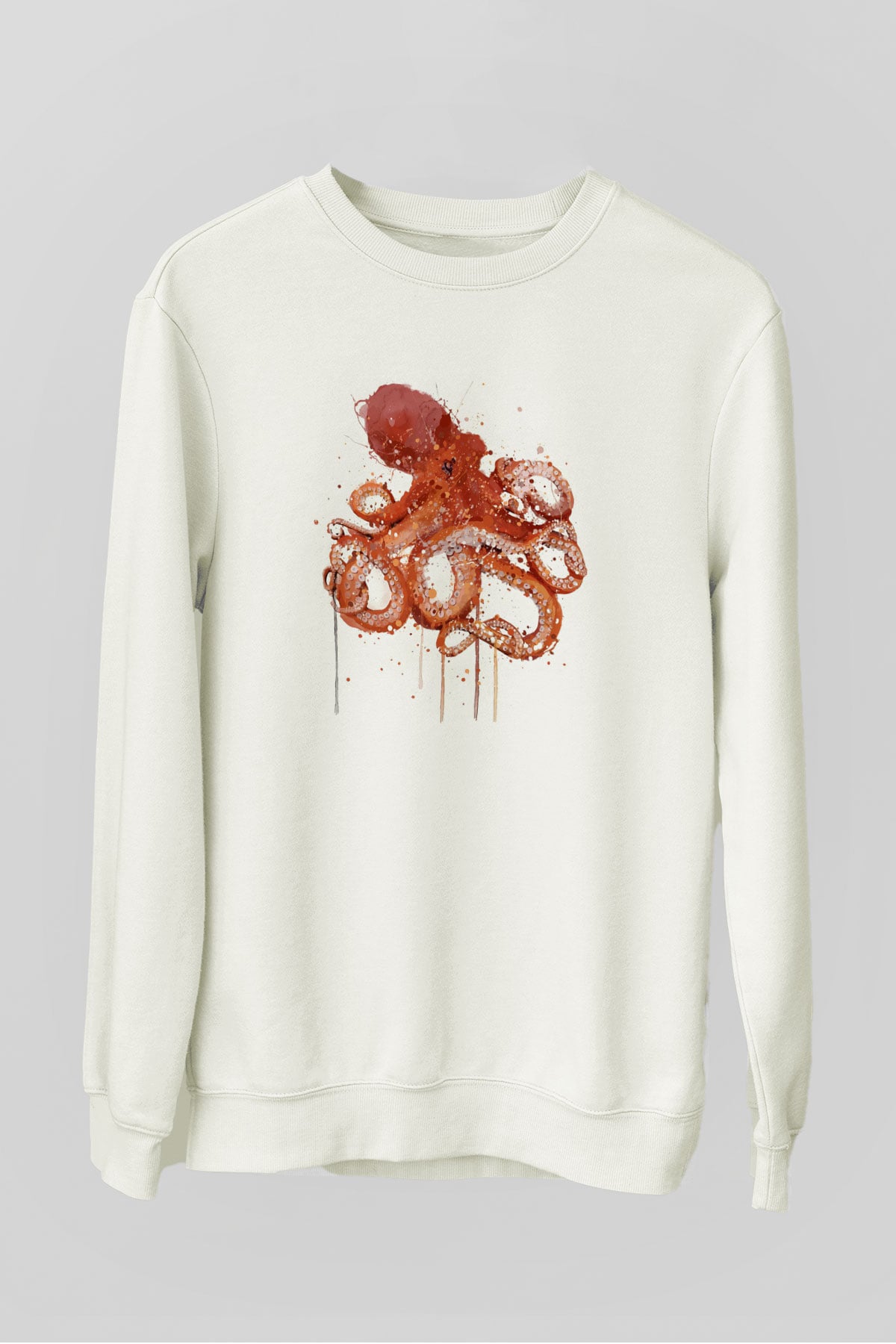 Deniz canlıları Beyaz Unisex Sweatshirt