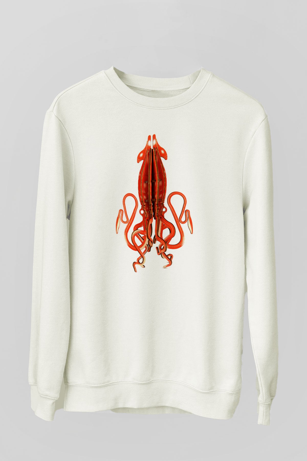 Deniz canlıları Beyaz Unisex Sweatshirt