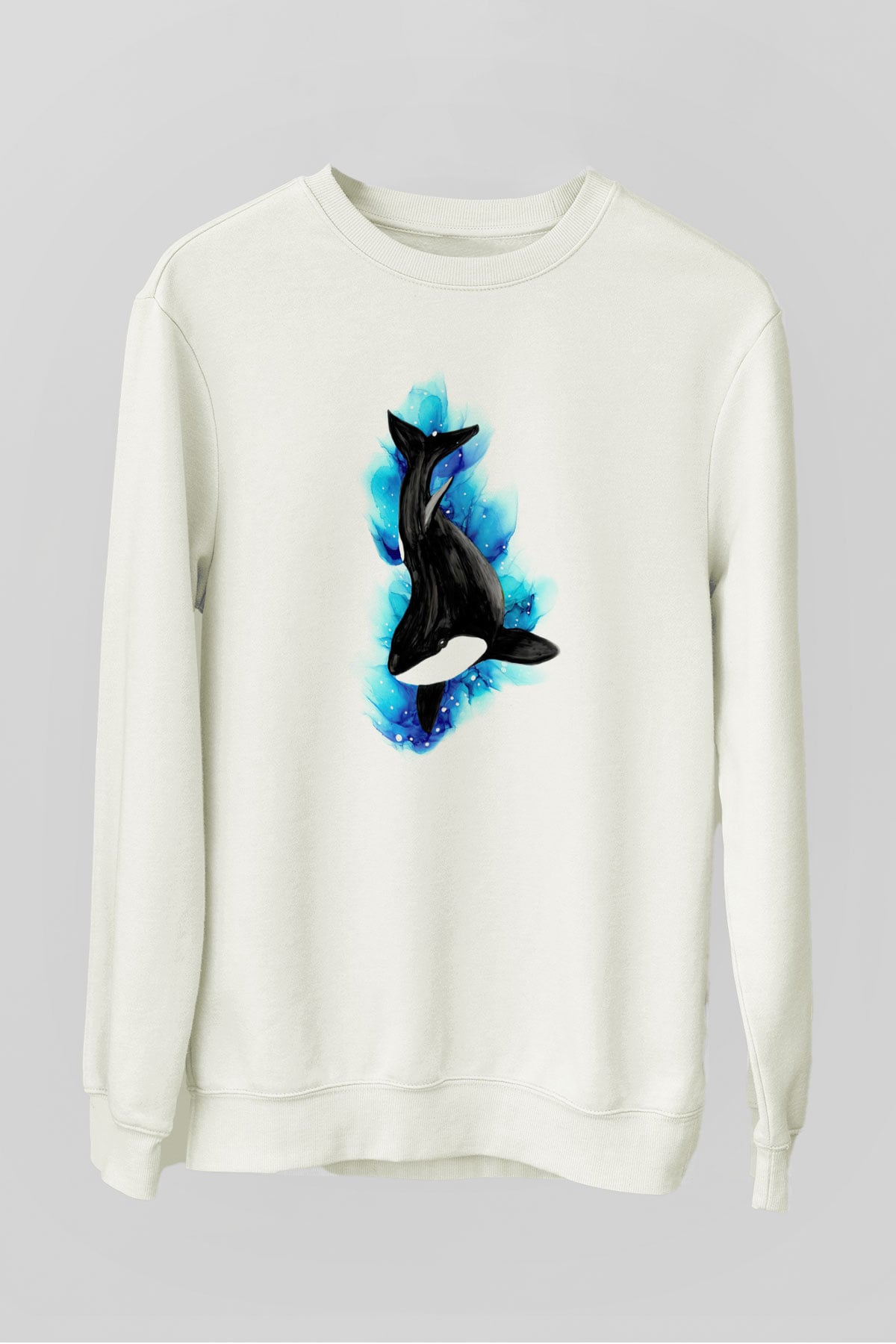 Deniz canlıları Beyaz Unisex Sweatshirt