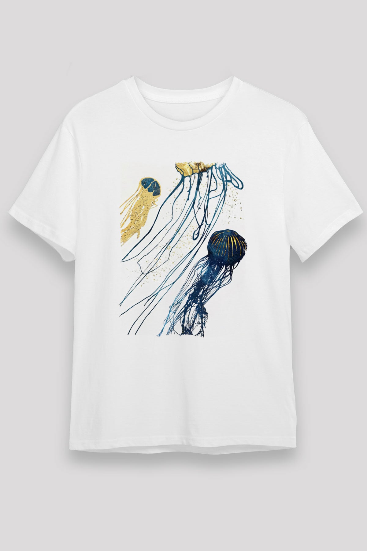 Deniz canlıları Beyaz Unisex Tişört T-Shirt - TişörtFabrikası