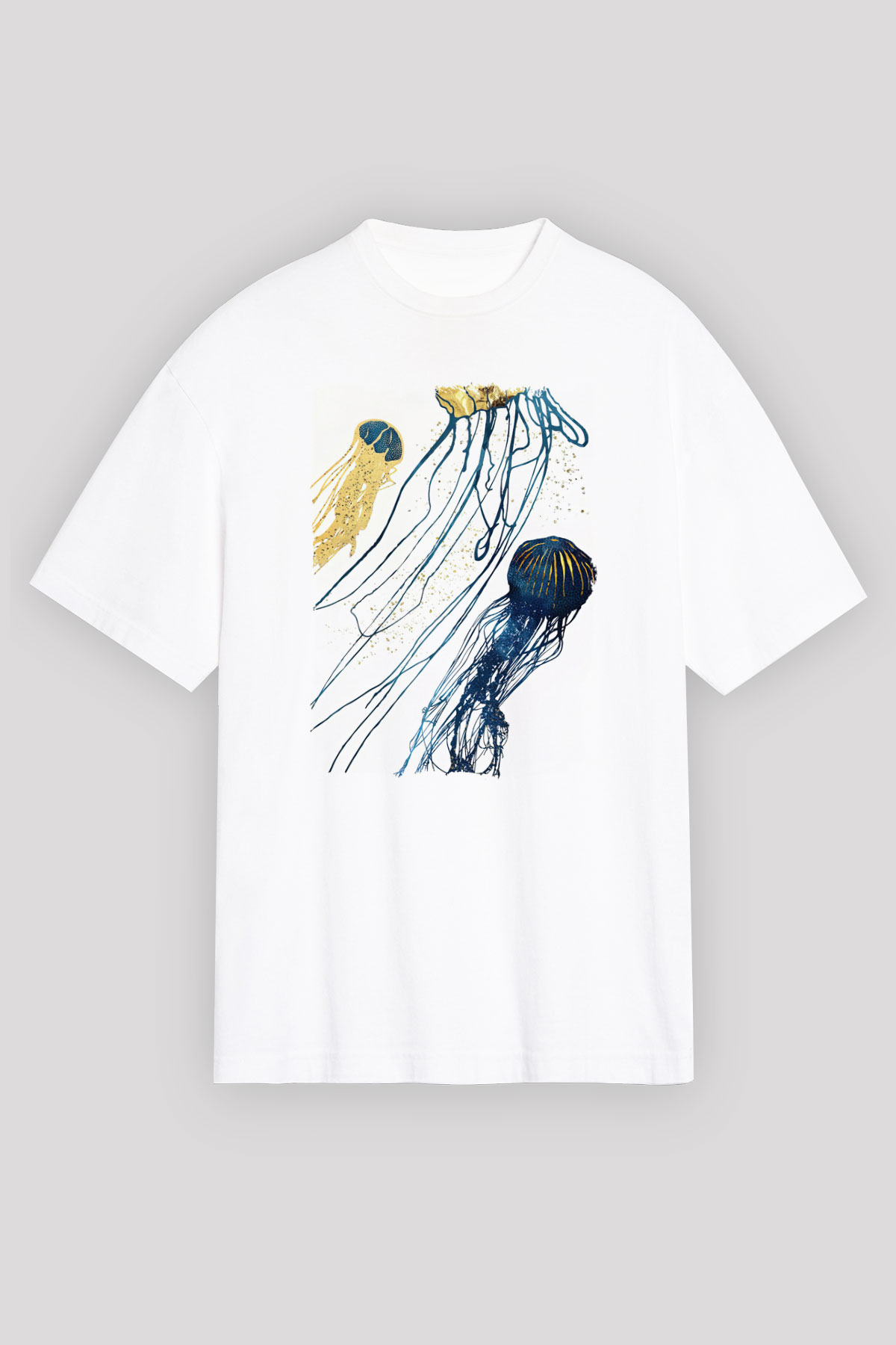 Deniz canlıları Beyaz Unisex Tişört T-Shirt - TişörtFabrikası