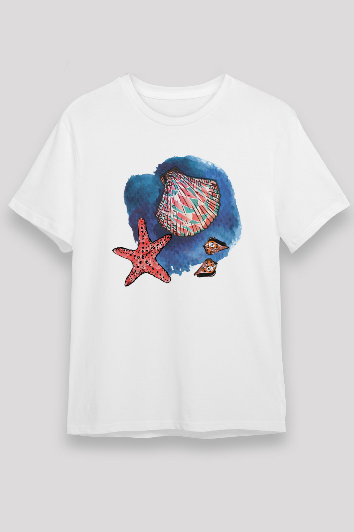 Deniz canlıları Beyaz Unisex Tişört T-Shirt - TişörtFabrikası