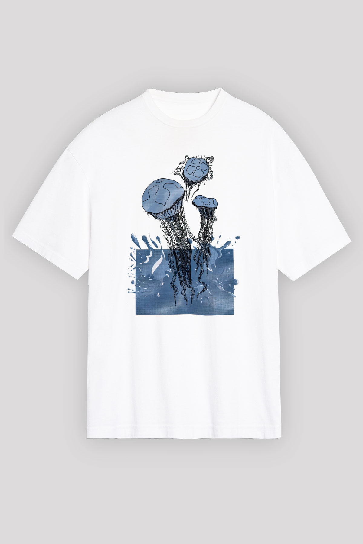 Deniz canlıları Beyaz Unisex Tişört T-Shirt - TişörtFabrikası