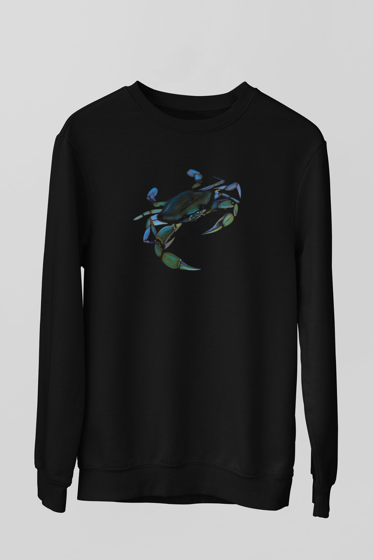 Deniz canlıları Siyah Unisex Sweatshirt