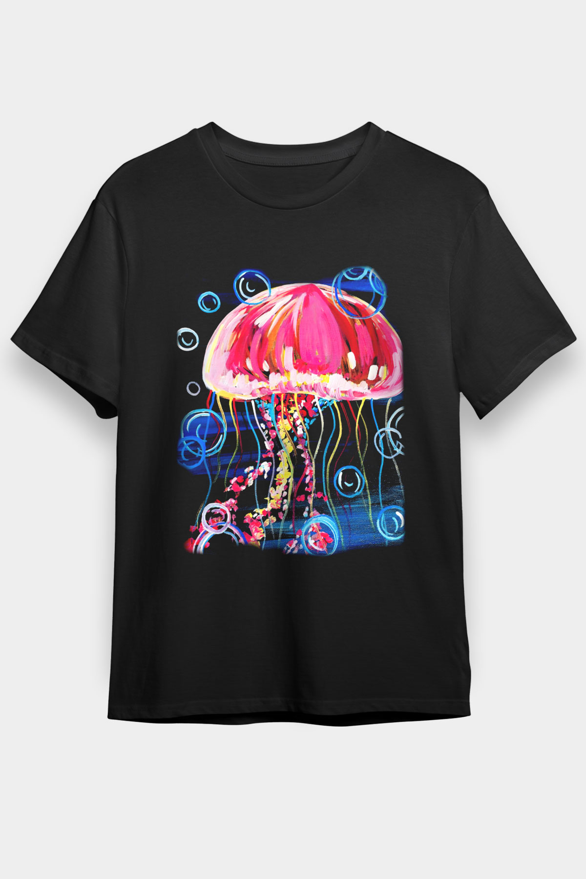 Deniz canlıları Siyah Unisex Tişört T-Shirt - TişörtFabrikası