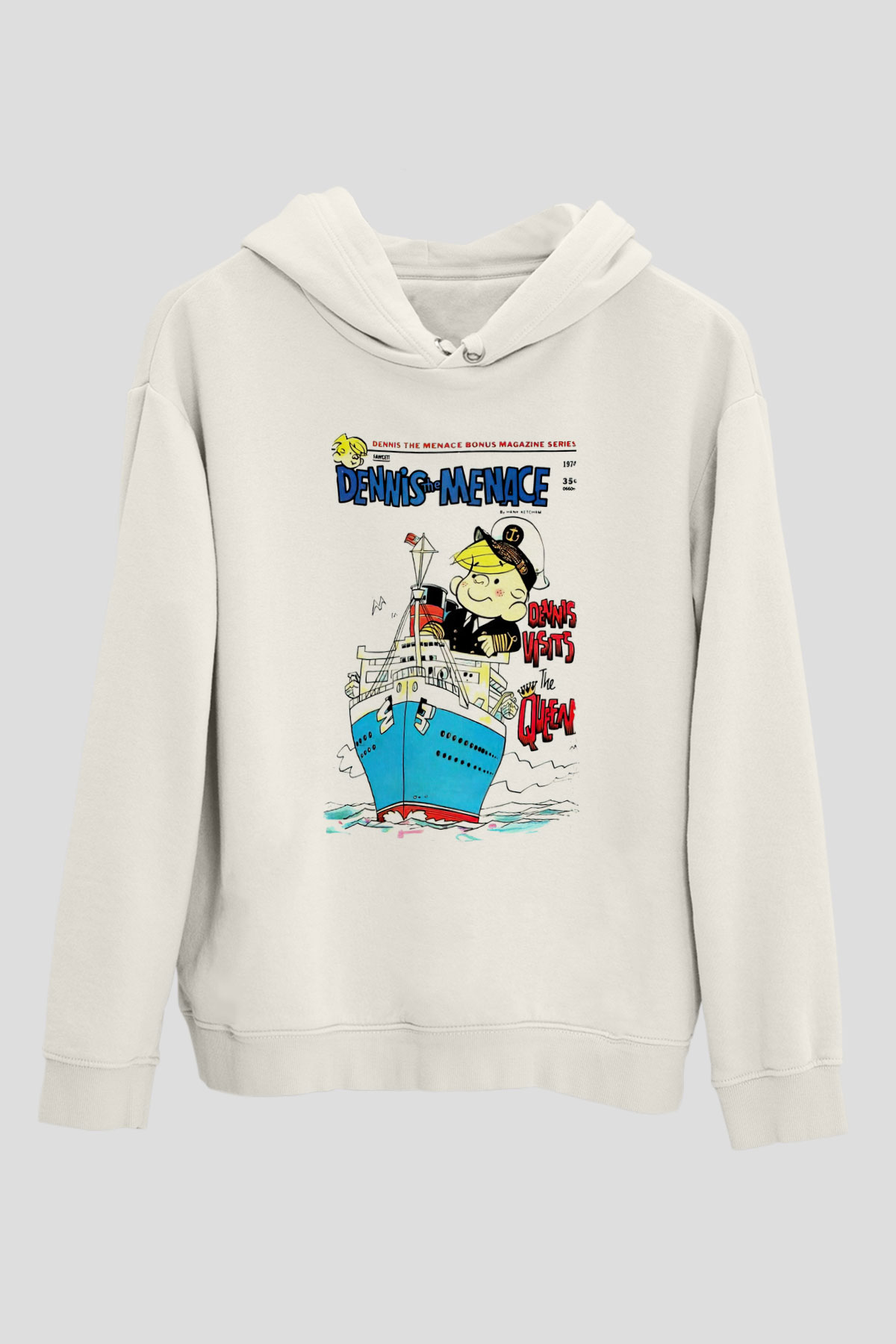 Dennis the Menace Beyaz Unisex Hoodie
