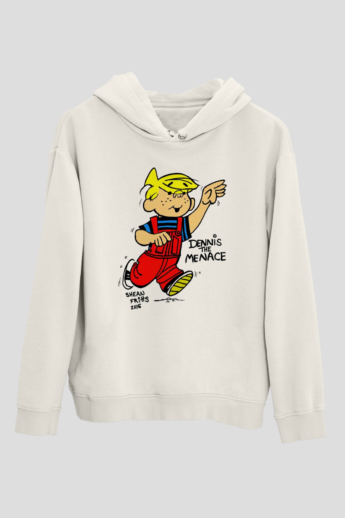 Dennis the Menace Beyaz Unisex Hoodie