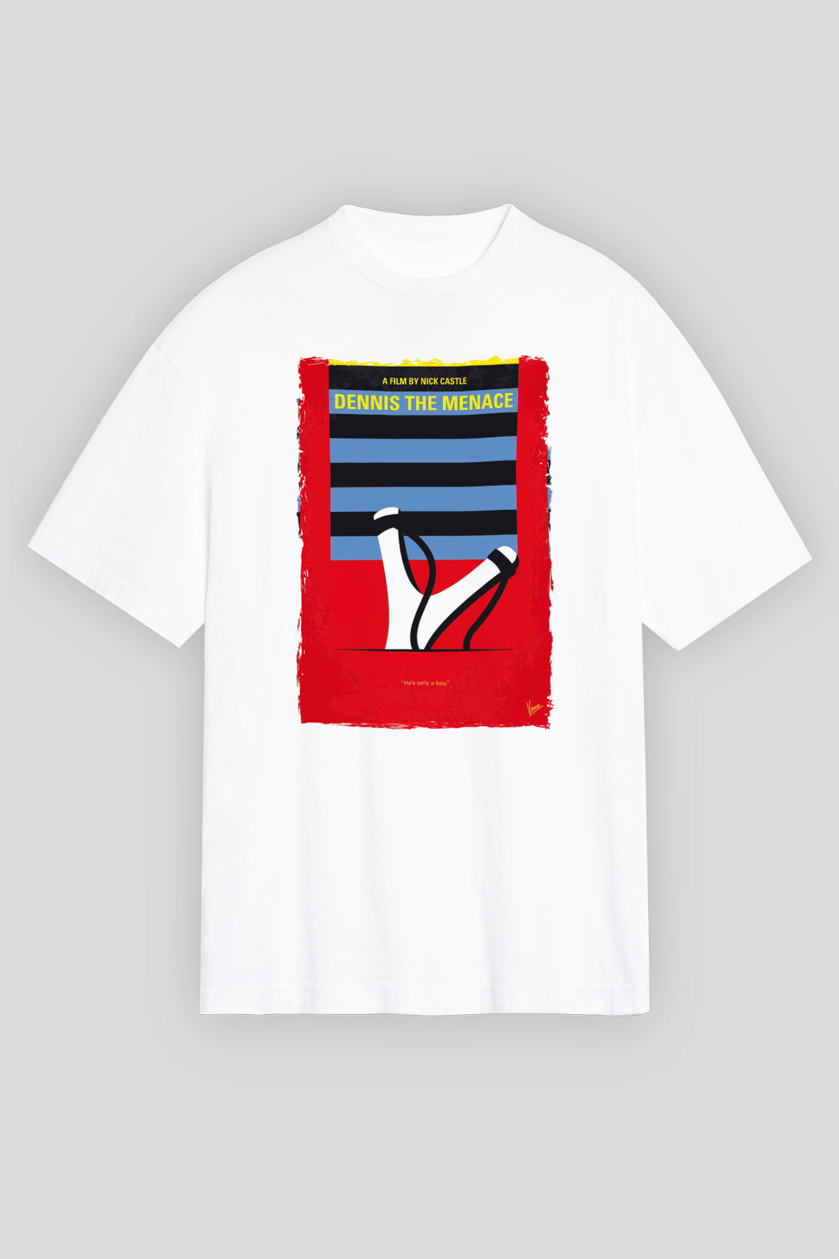 Dennis the Menace Beyaz Unisex Tişört T-Shirt