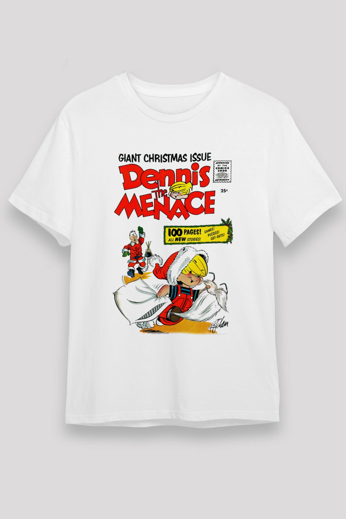 Dennis the Menace Beyaz Unisex Tişört