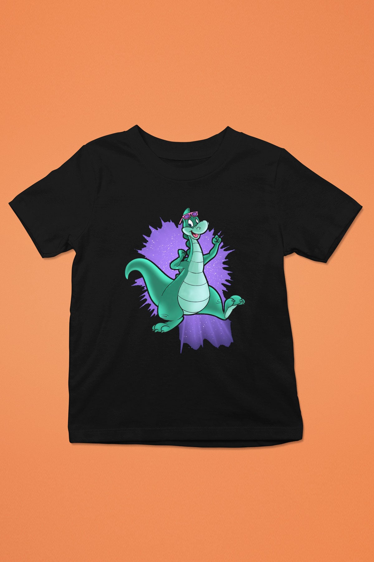 Denver, the Last Dinosaur Baskılı Siyah Unisex Çocuk Tişört