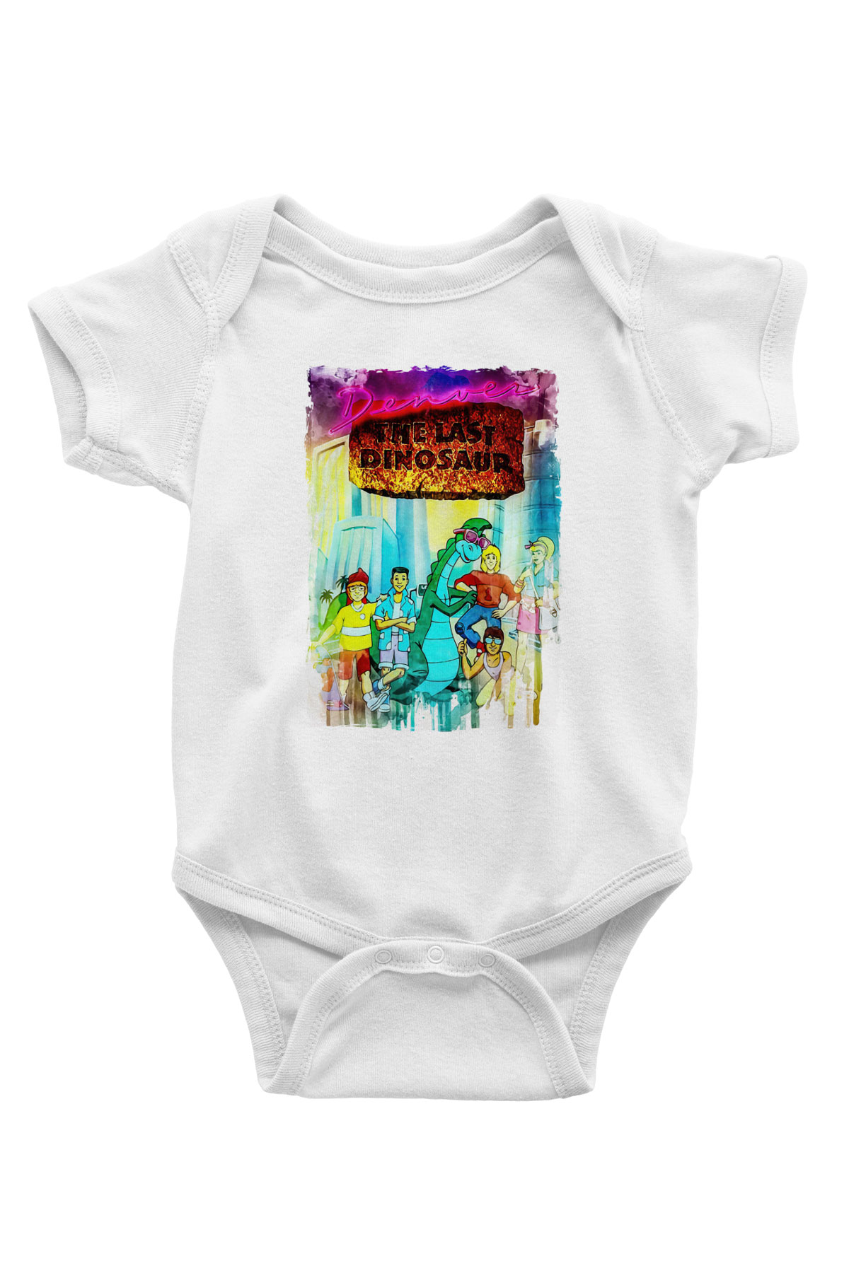 Denver, the Last Dinosaur Beyaz Bebek Body - Zıbın