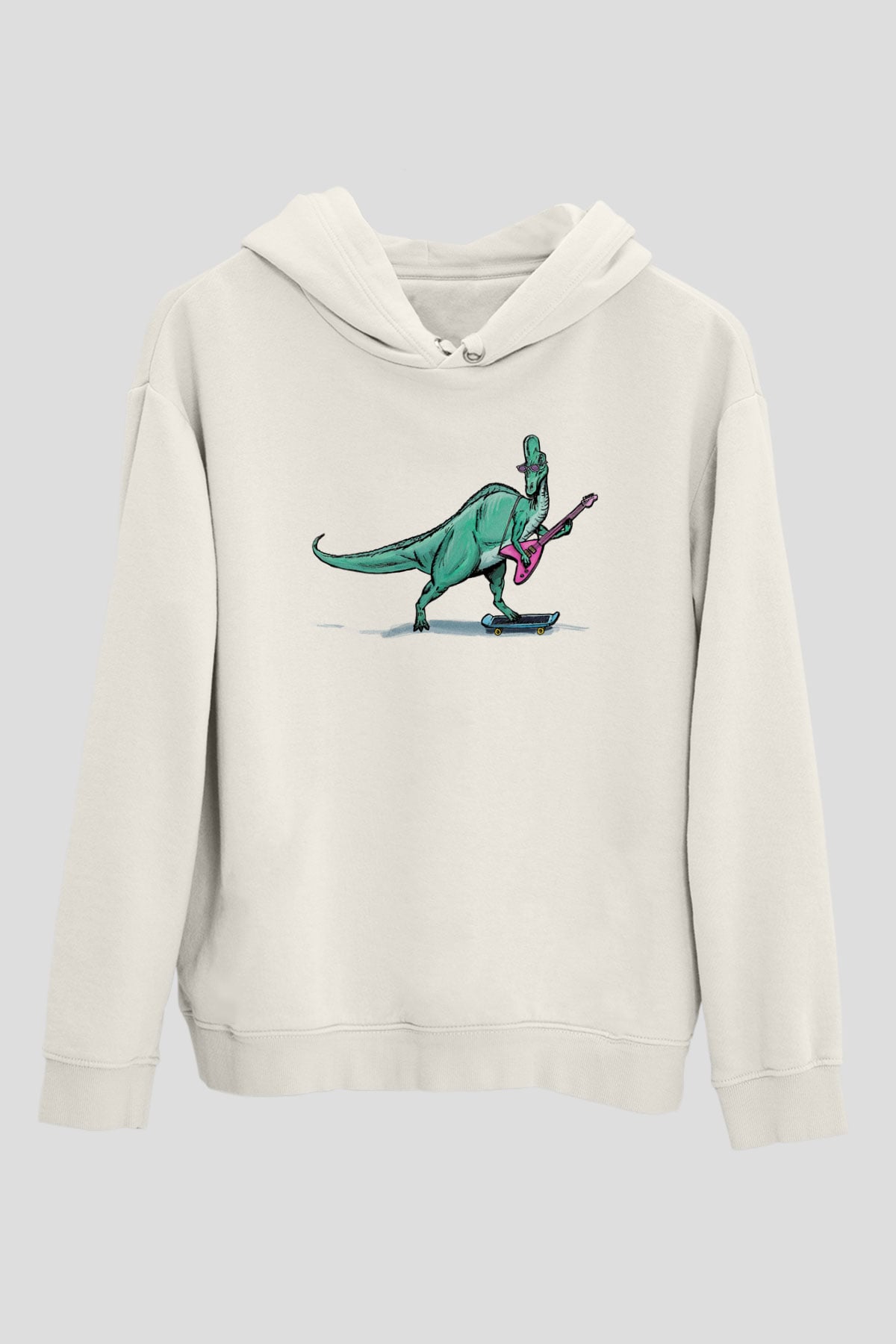 Denver, the Last Dinosaur Beyaz Unisex Kapşonlu Sweatshirt