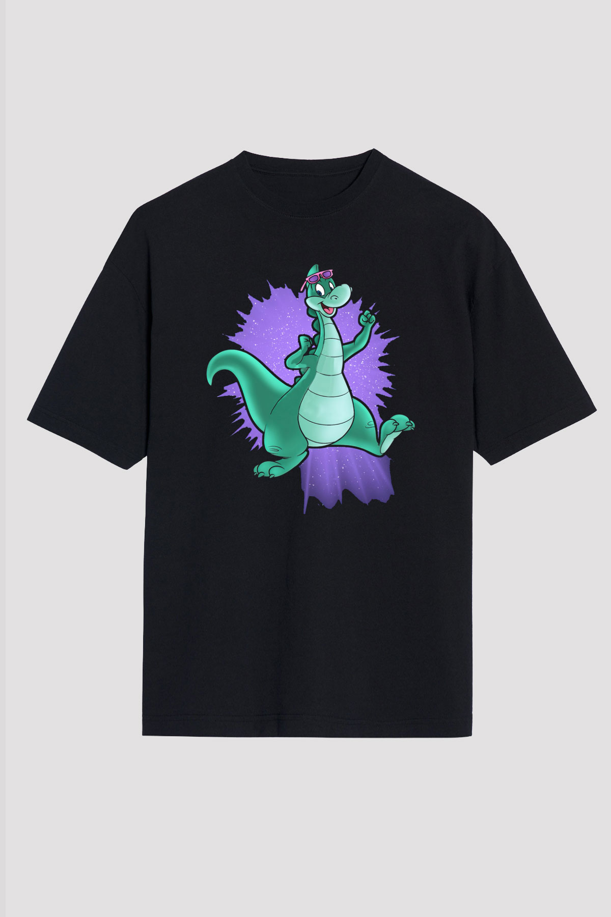 Denver, the Last Dinosaur Siyah Unisex Oversize Tişört