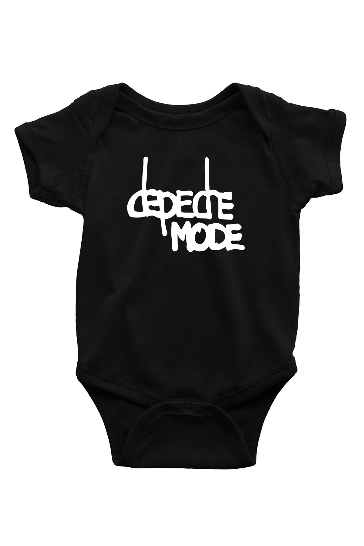 Depeche Mode Baskılı Siyah Bebek Body - Zıbın