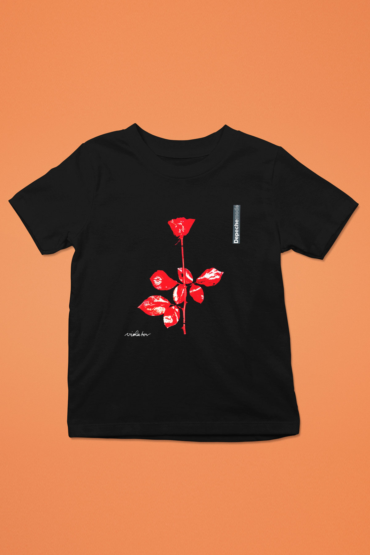 Depeche Mode Baskılı Siyah Unisex Çocuk Tişört