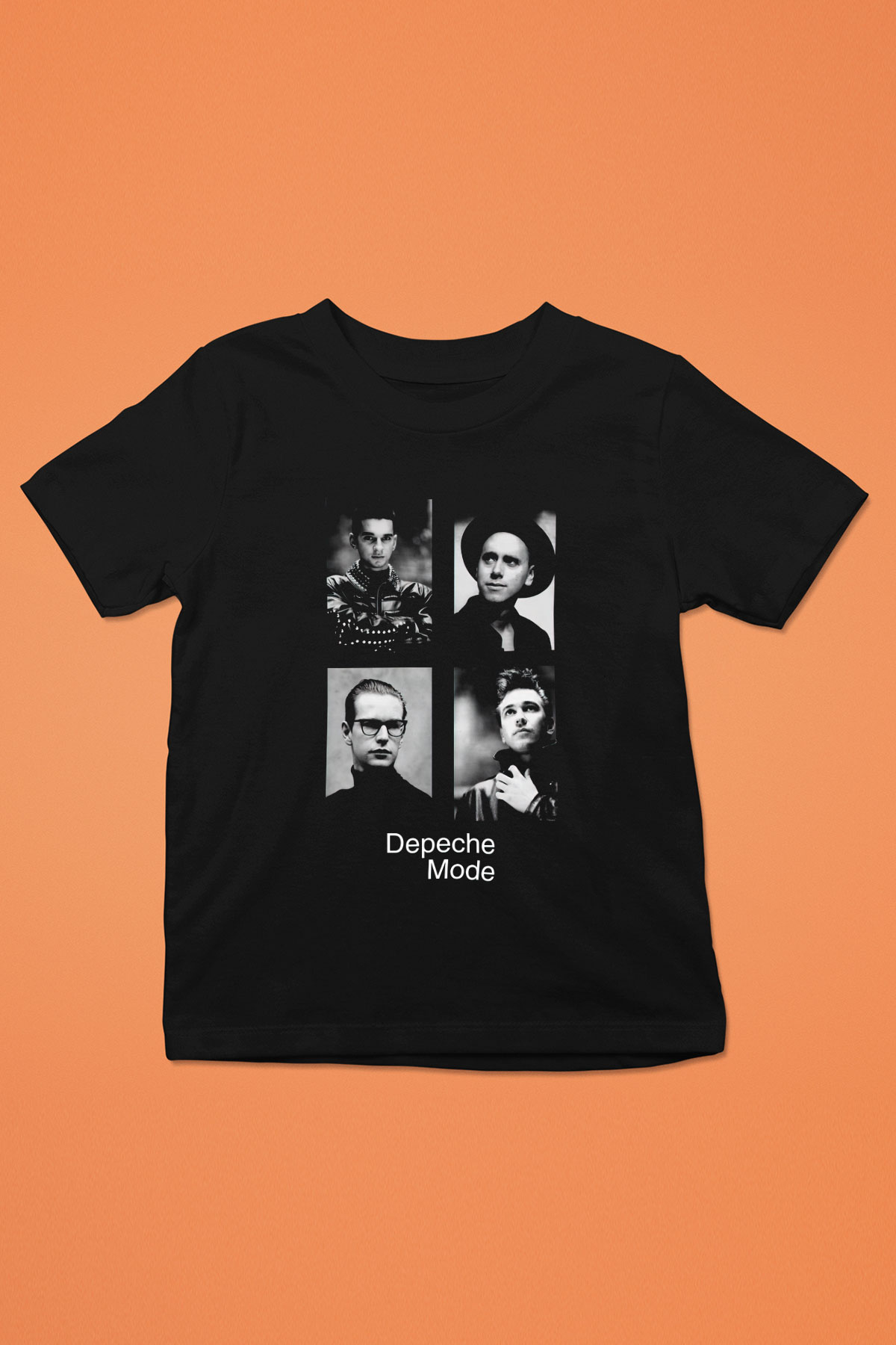 Depeche Mode Baskılı Siyah Unisex Çocuk Tişört