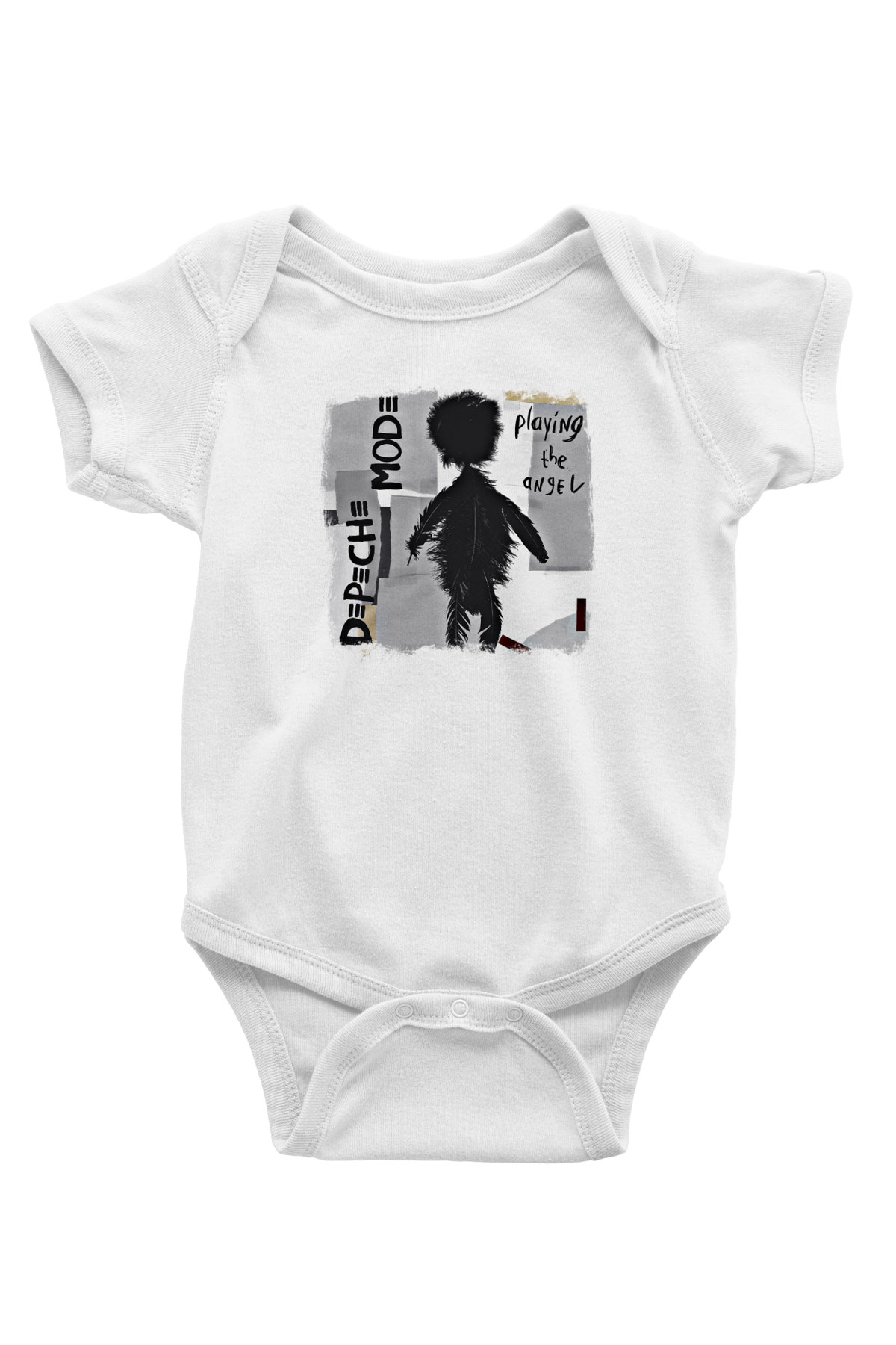 Depeche Mode Baskılı Unisex Beyaz Bebek Body - Zıbın